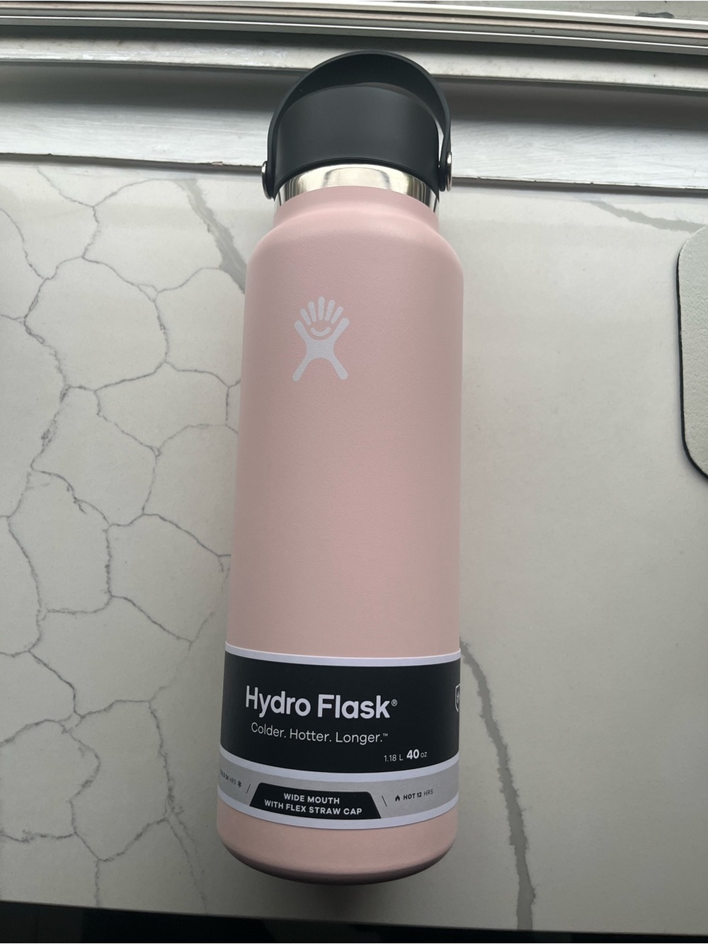 Hydro Flask Trillium Pink 40oz Wide Flex Straw Bottle